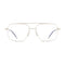 Eddie Optical / White Gold Metal & Blue-Light Lens